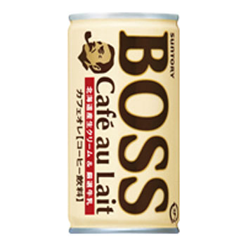 サントリー BOSS ボス 珈琲 カフェオレ 185g×30本(代引き不可)【送料無料】