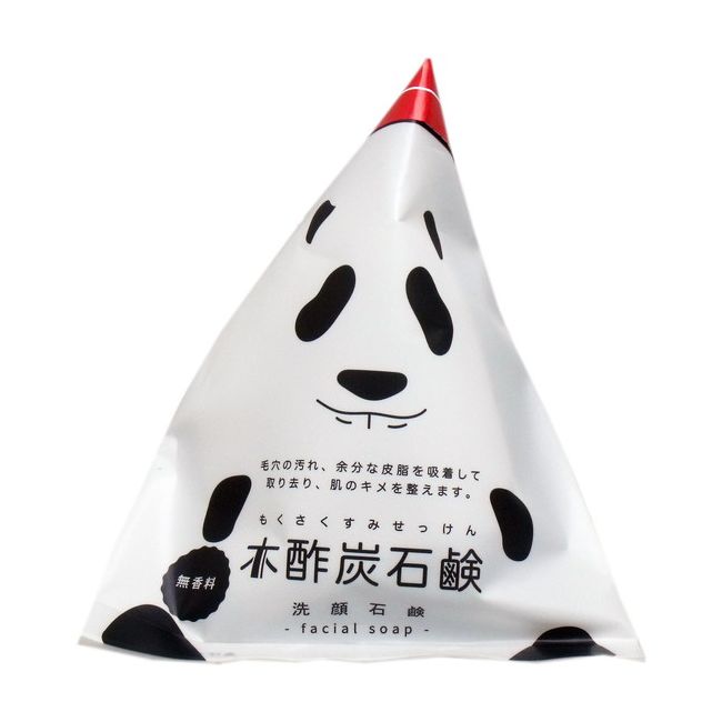 木酢炭石鹸 無香料 泡立てネット付 120g