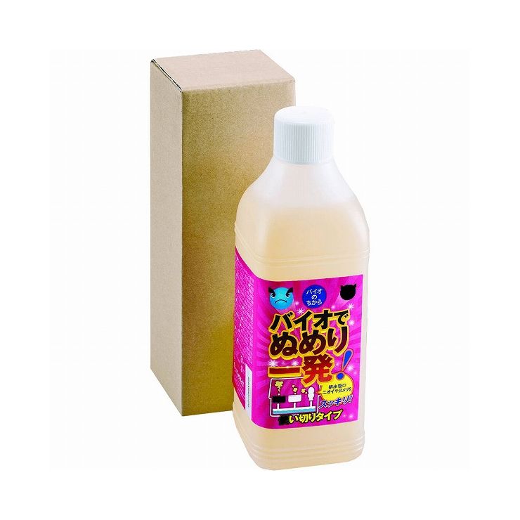 【発売元:ビッグバイオ】排水管のヌメリやニオイをスッキリ!BB菌(納豆菌同属類)の働きにより排水管パイプのヌメリ・悪臭を分解します。使い方は簡単!台所、風呂場、洗面台、トイレなどの排水管に入れるだけ。●1回使い切りタイプ。●投入し4〜5時間でBB菌が排水管に付着し、分解を始めます。個装サイズ:90X260X90mm個装重量:約1100g内容量:1Lケースサイズ:38.1X27X28.8cmケース重量:約1.4kg 製造国:日本【用途】排水管用【成分】 BB菌(納豆菌同属)【使用方法】・夜水仕事や入浴が終わった後に使用していただき、朝水を流してください。本品投入後、約4〜5時間は間を置いて水を流してください。・ご家庭の流し台、洗面台、お風呂場、トイレなどに本品をよく振り、適量流してください。家庭用の全排水口に本品1本を分けて流すことで家中の排水管の奥のヌメリを分解します。・開封後は早めにご使用ください。※1回使い切りタイプ。6ヵ月〜1年に1回ご使用をおすすめします。※ディスポーザーにもお使いいただけます。【使用上の注意】・本品はヌメリ・悪臭の原因であるタンパク質などの有機物を分解する物です。髪の毛などは分解できません。・本品は雑菌繁殖を抑えます。・本品は微生物の働きでヌメリ・ニオイを分解する物です。化学薬品とは異なり急に効果は出にくいのですが、穏やかに効果を発揮します。・本品は飲料用ではございません。・本品を間違って飲まれた場合は医師に相談してください。・目・皮膚に付着した場合は多量の水で洗い流し、異常が認められた場合は医師に相談してください。・用途以外の使用はしないでください。・抗菌剤、塩素剤、強アルカリ・強酸性の洗浄剤との併用はしないで下さい。微生物が死滅してしまいます。・保管の際は直射日光を避け、お子様の手の届かない所に保管してください。※メーカーの都合によりパッケージ、内容等が変更される場合がございます。当店はメーカーコード（JANコード）で管理をしている為それに伴う返品、返金等の対応は受け付けておりませんのでご了承の上お買い求めください。【送料について】北海道、沖縄、離島は送料を頂きます。【発売元:ビッグバイオ】排水管のヌメリやニオイをスッキリ!BB菌(納豆菌同属類)の働きにより排水管パイプのヌメリ・悪臭を分解します。使い方は簡単!台所、風呂場、洗面台、トイレなどの排水管に入れるだけ。●1回使い切りタイプ。●投入し4〜5時間でBB菌が排水管に付着し、分解を始めます。個装サイズ:90X260X90mm個装重量:約1100g内容量:1Lケースサイズ:38.1X27X28.8cmケース重量:約1.4kg 製造国:日本【用途】排水管用【成分】 BB菌(納豆菌同属)【使用方法】・夜水仕事や入浴が終わった後に使用していただき、朝水を流してください。本品投入後、約4〜5時間は間を置いて水を流してください。・ご家庭の流し台、洗面台、お風呂場、トイレなどに本品をよく振り、適量流してください。家庭用の全排水口に本品1本を分けて流すことで家中の排水管の奥のヌメリを分解します。・開封後は早めにご使用ください。※1回使い切りタイプ。6ヵ月〜1年に1回ご使用をおすすめします。※ディスポーザーにもお使いいただけます。【使用上の注意】・本品はヌメリ・悪臭の原因であるタンパク質などの有機物を分解する物です。髪の毛などは分解できません。・本品は雑菌繁殖を抑えます。・本品は微生物の働きでヌメリ・ニオイを分解する物です。化学薬品とは異なり急に効果は出にくいのですが、穏やかに効果を発揮します。・本品は飲料用ではございません。・本品を間違って飲まれた場合は医師に相談してください。・目・皮膚に付着した場合は多量の水で洗い流し、異常が認められた場合は医師に相談してください。・用途以外の使用はしないでください。・抗菌剤、塩素剤、強アルカリ・強酸性の洗浄剤との併用はしないで下さい。微生物が死滅してしまいます。・保管の際は直射日光を避け、お子様の手の届かない所に保管してください。