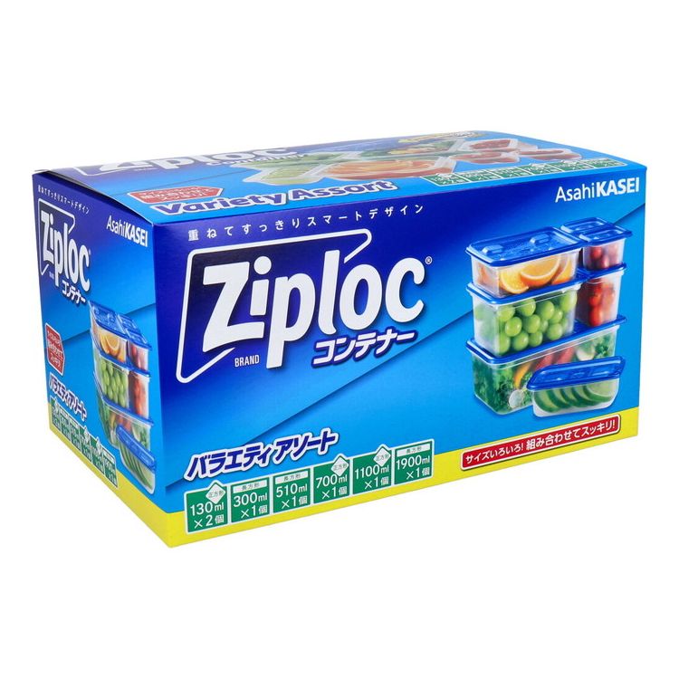 Plastic Storage Containers - ジップロック コンテナー バラエティアソート 1セット