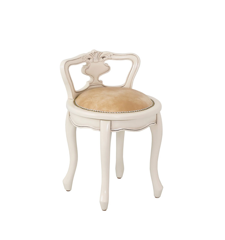 背付ラウンドチェア 回転チェア 完成品 マホガニー 天然木 ラッカー塗装 ヴァーサ アンティーク調 高級感 おしゃれ エレガント(代引不可)【送料無料】