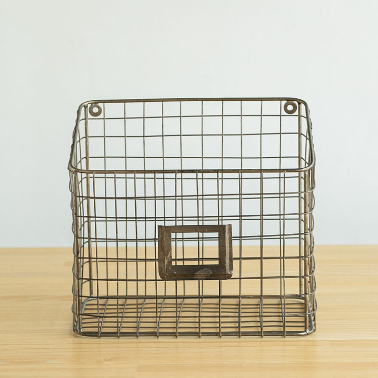 ワイヤーバスケット ガーデン 屋外 室内 植木鉢 収納家具 おしゃれ シンプル かわいい レトロ スチール 一人暮らし(代引不可)【送料無料】