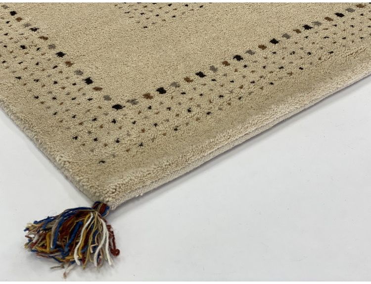 ラグ 90×130cm ウール コットン 天然素材 オールシーズン シンプル おしゃれ 北欧 絨毯 カーペット マット リビングマット 新生活 一人暮らし(代引不可)【送料無料】 [2]