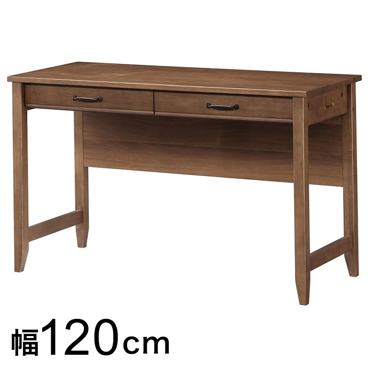 【サイズ】120×50×72cm【重量】24kg【材質】天板・脚：ラバーウッド無垢 ウレタン塗装/本体側面・背面：プリント【生産国】ベトナム【組立区分】お客様組立品【備考】【引き出し】仕様：フルオープンレール内寸：左右A3サイズ対応・内部仕...