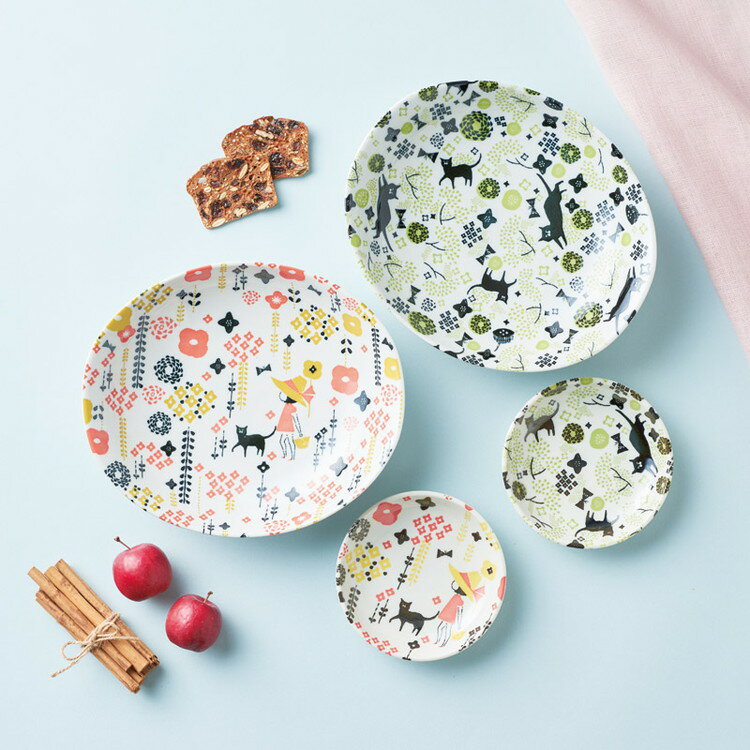 オーバルプレート&小皿ペア T-20141011003 洋陶器 coco.a 散歩道(代引不可)【送料無料】