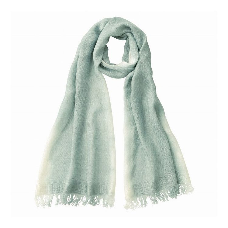 あやめ織シルクミックスコットンマフラー KSU05090G アパレル グレー 赤キャベツ 天然草木染(代引不可)【送料無料】