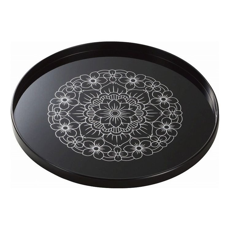 8.3丸盆 蓮華 2335【商品説明】心落ち着く蓮華をあしらった山中塗丸盆です。 ABS樹脂（ウレタン塗装） 原産国日本 【代引きについて】こちらの商品は、代引きでの出荷は受け付けておりません。【送料について】北海道、沖縄、離島は送料を頂きます。