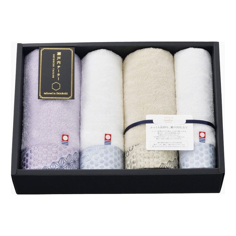 瀬戸内テーラー あかつき フェイスタオル2P&ウォッシュタオル2P TA-4004【商品説明】ふっくら長持ち、瀬戸内仕立て瀬戸内・今治で手間を惜しまず仕立てた良質なタオルギフト。大切なあの人へ、温かな気持ちをそっと伝えます。 「きちんと感」...