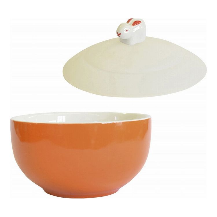 シリコンふた付き レンジボウル オレンジ 4585-561(代引不可)【送料無料】