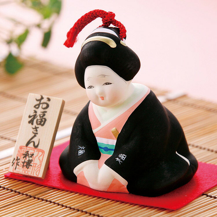 伝統工芸 博多人形 お福さん 人形(代引不可)【送料無料】
