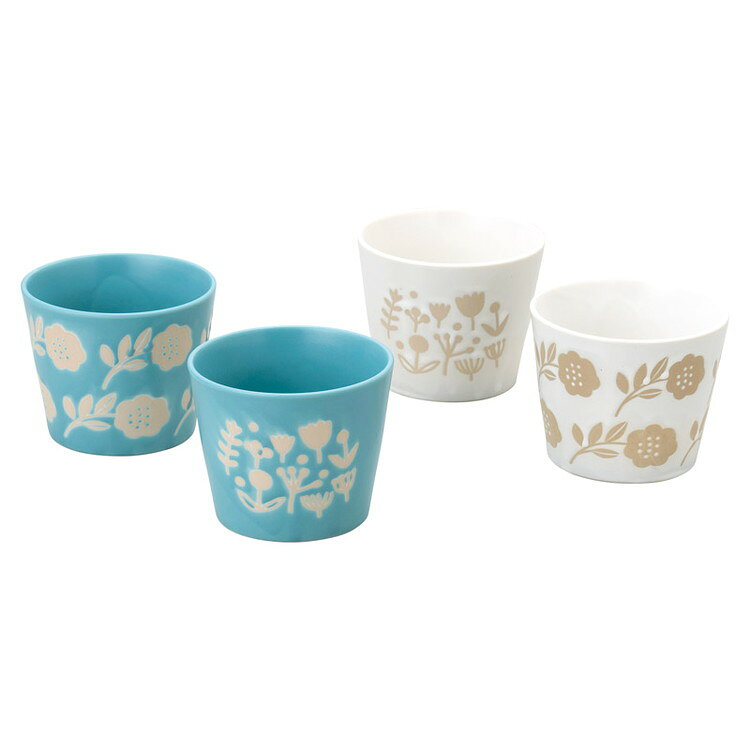 カメリアマルチカップ4P ミニラボ 和陶器 T-6388(代引不可)【送料無料】