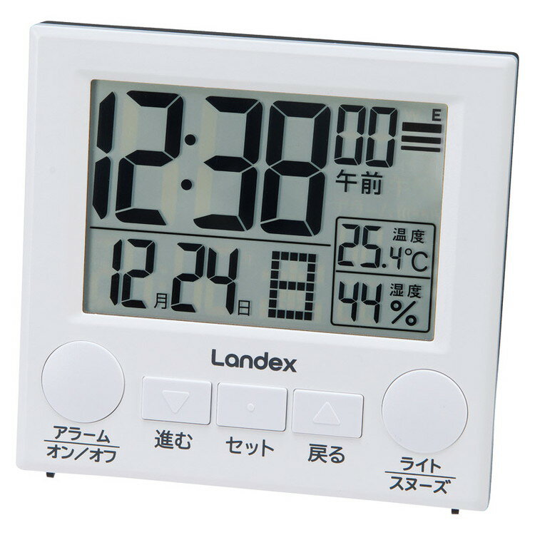 大きい画面の電波置時計 ラクミエル 置時計 YT5308WH(代引不可)【送料無料】