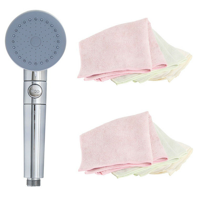 シャワーヘッドナノバブル(マイクロファイバークロス付) リフィーリン 健康・理美容器具 GF-HE008MC2(..