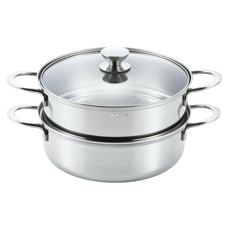 IH対応二段蒸し器23cm ルチェンテ 調理用品 LU-23M(代引不可)【送料無料】