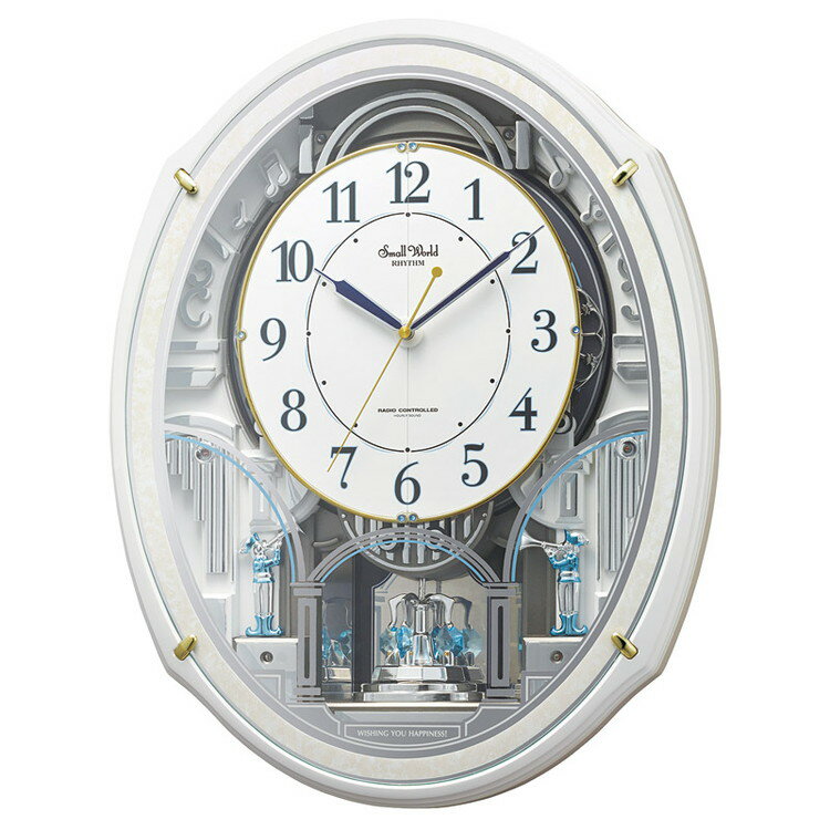 電波からくり時計 スモールワールド 置時計 4MN553RH03(代引不可)【送料無料】