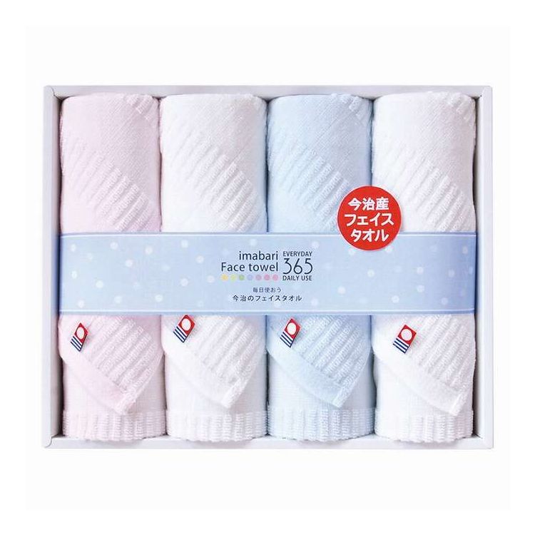 Face Towel - フェイスタオル4P 今治3652 TQS2003214 ギフト プレゼント(代引不可)