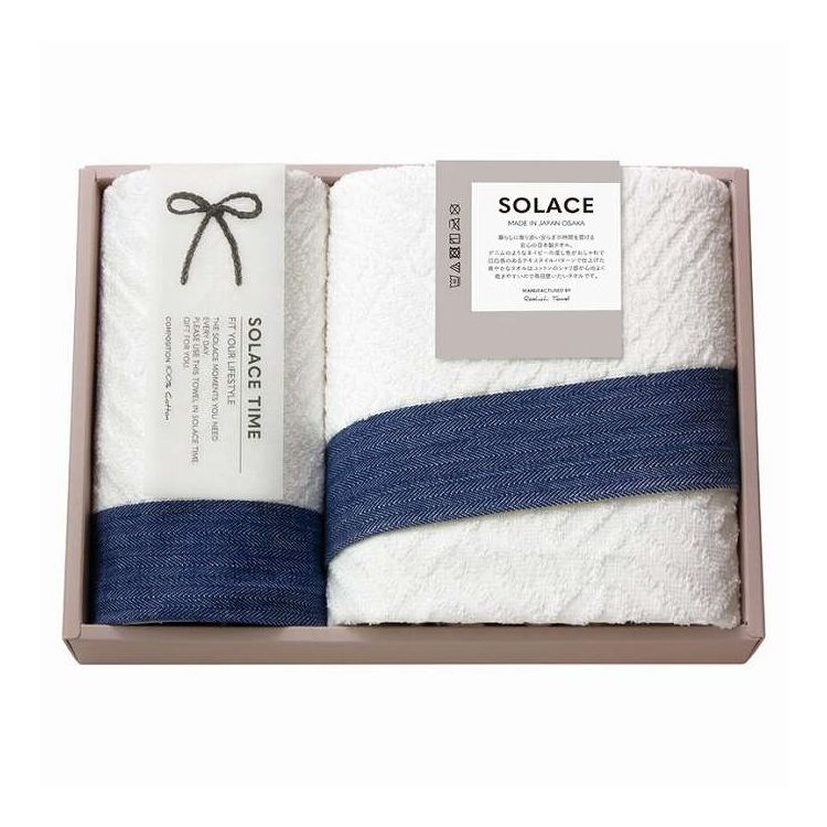 日本製 バスタオル&ハンドタオル SOLACE(ソラス) 83030 ギフト プレゼント(代引不可)
