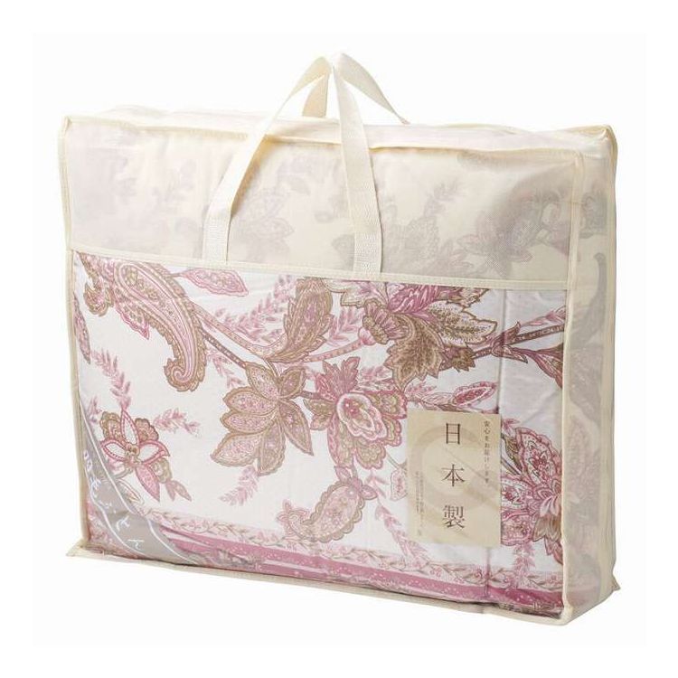 ダウン85%入り日本製羽毛肌掛けふとん ピンク NUF-2730P/BL ギフト プレゼント(代引不可)【送料無料】