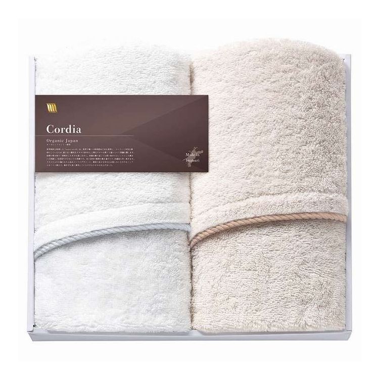 浅野撚糸のタオルギフト。日本製【セット内容】-サイズ：34×120cm重量/容量：-箱サイズ：28×32×6cm材質：綿100%（パイル部分:オーガニックコットン使用）【代引きについて】こちらの商品は、代引きでの出荷は受け付けておりません。【送料について】北海道、沖縄、離島は送料を頂きます。