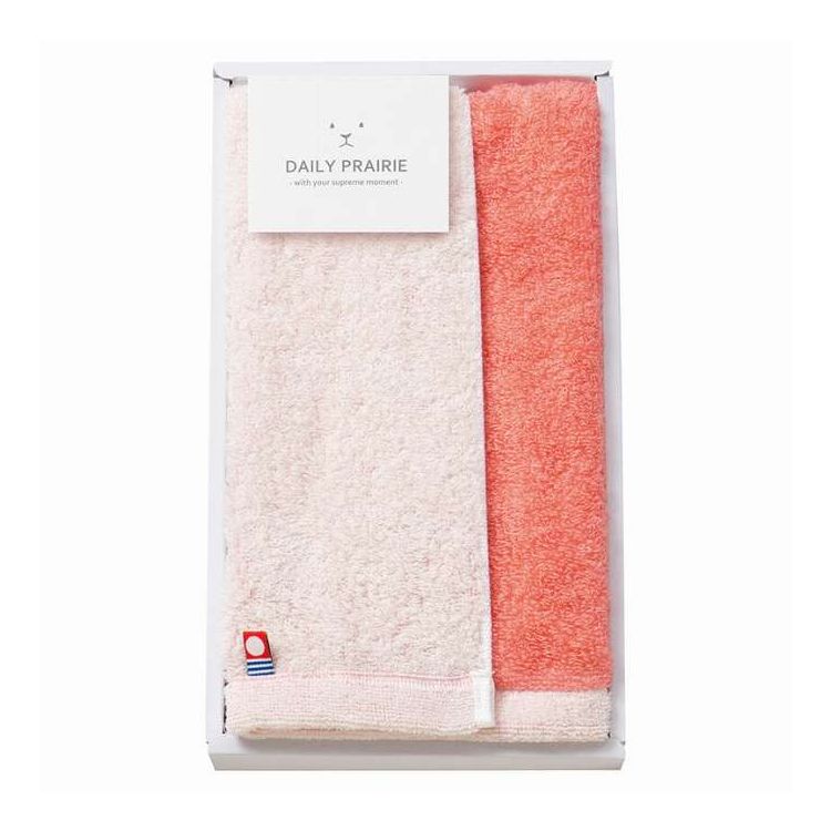 Towel - フェイスタオル リバーシブル DAILY PRAIRIE レッド COREV-0125 RE/BL ギフト プレゼント(代引不可)