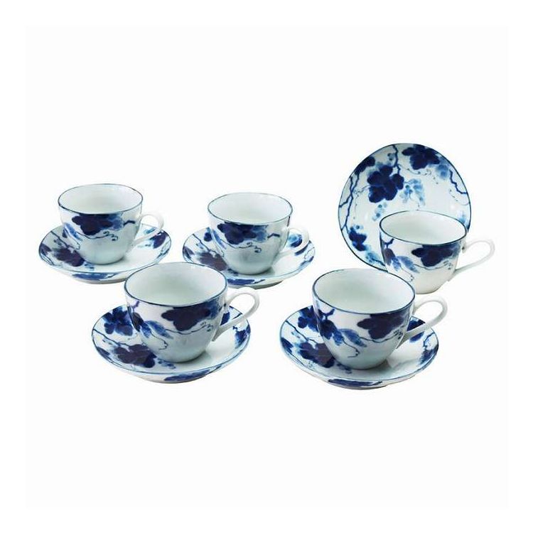 藍染ぶどうコーヒー5客セット 310403 ギフト プレゼント(代引不可)【送料無料】