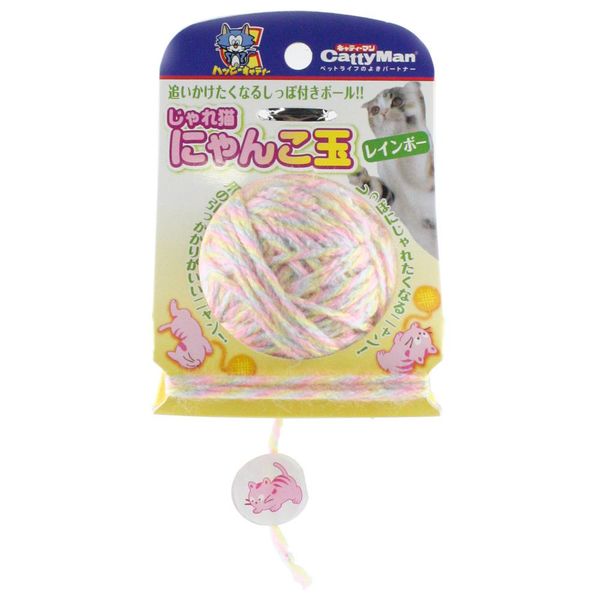 【取り寄せ品のご注意事項（ご注文前にご確認ください）】・本商品は原則注文後のキャンセルはお受けできません。・本商品と他商品で同梱注文をいただき、仮に他商品が完売等でご用意できない場合でも本商品は発送させていただきます。・本商品を複数（2点以上）注文いただき、完売等で注文数のご用意できない場合でもご用意できた数量は発送させていただきます。【商品詳細】追いかけたくなるしっぽ付きボール。カラフルな色合いが可愛らしい、猫用玩具です。対象：猫・愛猫が大好きな毛糸玉のおもちゃ。・思わず追いかけたくなるしっぽ付きの毛糸玉。玉の部分はほどけにくい。・転がしたり、約80cmのしっぽにじゃれついたり、色々遊ぶ・愛猫が大好きなまたたび入り。・中に鈴が入っているので転がる度にコロコロ音が鳴る。【分類】猫用品　玩具【商品サイズ】W80×H190×D60mm【完成サイズ】65x870x65【材質】(毛糸)アクリル(芯)ポリプロピレン(鈴)スチール【原産国または製造地】中国【諸注意】・用途、及び対象を必ずお守りください。・商品パッケージの「取扱説明書」等の記載事項を必ずお読みください。【送料について】北海道、沖縄、離島は送料を頂きます。
