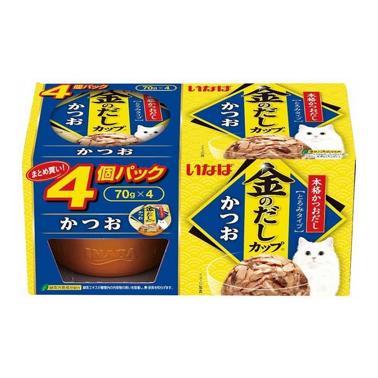 Natural - いなばペットフード 金のだしカップ4個パック かつお 70g×4