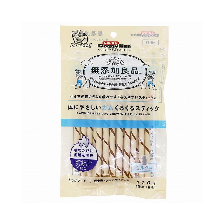 Shoe Shape - ドギーマン 無添加良品 体にやさしいガム くるくるスティック 120g(標準18本)