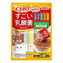 【商品説明】・乳酸菌300億個配合(1袋あたり)で、健康維持しお腹の調子を保ちます。・約1食分をいつでも与えられ、持ち運びにも便利。・緑茶消臭成分配合で、腸管内の内容物の臭いを吸着し、糞尿臭を和らげます。【商品詳細】・原材料穀類(とうもろこし、小麦粉、パン粉等)、魚介類(フィッシュミール、フィッシュエキス、フィッシュパウダー、かつお節パウダー、鰹本枯節パウダー、かつお節エキスパウダー)、ミートミール、動物性油脂、豆類(脱脂大豆等)、ビール酵母、タンパク加水分解物、チキンエキスパウダー、酵母細胞壁、殺菌乳酸菌、昆布エキスパウダー、植物発酵抽出物、ミネラル類(カルシウム、リン、カリウム、鉄、亜鉛、銅、ヨウ素)、ビタミン類(A、D、E、K、B1、B2、B6、葉酸、コリン)、アミノ酸類(メチオニン、タウリン)、pH調整剤・賞味期限別途パッケージに記載・保存方法別途パッケージに記載・メーカー名いなばペットフード・原産国または製造地日本【送料について】北海道、沖縄、離島は送料を頂きます。