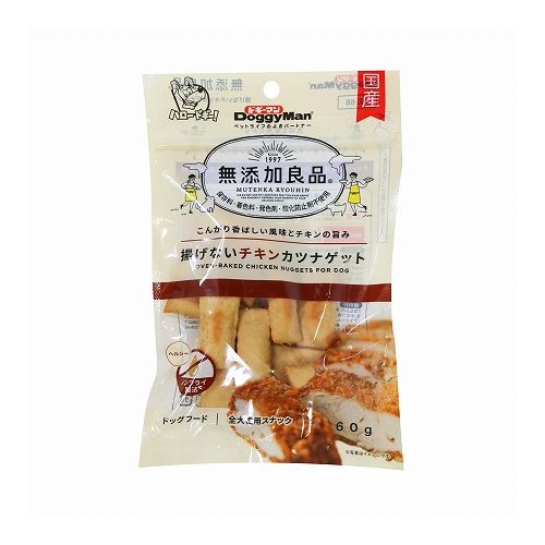 【商品説明】商品説明・あっさりした旨みたっぷりの鶏肉と　タンパク質を豊富に含む大豆を使用し、香ばしい風味が食欲をそそるチキンカツ風に仕上げました。・健康にも配慮した油で揚げないノンフライ製法で、からだにやさしい味わいです。・原材料(成分)肉類(鶏むね肉、鶏肉)、脱脂大豆、小麦粉、ソルビトール、グリセリン、加工でん粉、セルロース、調味料・賞味／使用期限(未開封)※仕入れ元の規定により半年以上期限の残った商品のみ出荷致します12ヶ月・原産国または製造地日本・保存方法別途パッケージに記載・メーカー名ドギーマンハヤシ 株式会社【送料について】北海道、沖縄、離島は送料を頂きます。