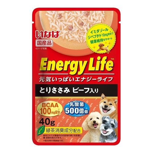 いなばペットフード いなば EnergyLifeパウチ とりささみビーフ入り 40g