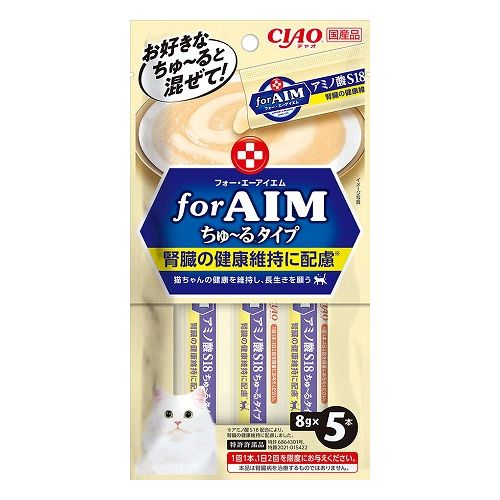 いなばペットフード CIAO forAIM ちゅ~るタイプ アミノ酸S18 8g×5本入