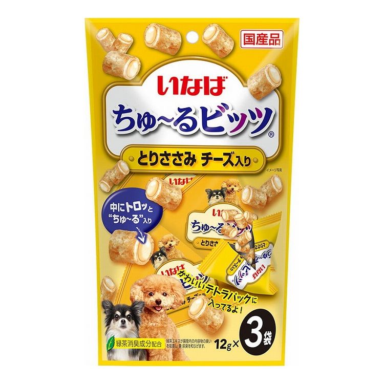 Rakuten - 【6個セット】 いなば ちゅ~るビッツ とりささみ チーズ入り 12g×3袋 x6