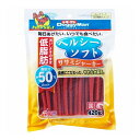 【商品説明】毎日あげたい！いつでも食べたい！・ドギーマン独自のやわらか製法でお肉と旨味と香りを引き出しながら、しっとりやわらかな食感に仕上げました。・カロリー過多になりがちな愛犬の健康を考慮して、おいしさはそのままに脂肪分を約50％カット(メーカー比)・そのままでも、ちぎっても与えられるスティックタイプ。●原材料(成分)肉類(鶏ササミ、鶏肉)、大豆たん白、パン粉、小麦粉、糖類、植物油脂、グリセリン、ソルビトール、プロピレングリコール、ミネラル類(ナトリウム)、保存料(ソルビン酸、デヒドロ酢酸ナトリウム)、くん液、ポリリン酸ナトリウム、発色剤(亜硝酸ナトリウム)、酸化防止剤(ビタミンE)、着色料(赤106)●賞味／使用期限(未開封)12ヶ月※仕入れ元の規定により半年以上期限の残った商品のみ出荷致します●保存方法別途パッケージに記載●原産国または製造地日本●メーカー名ドギーマンハヤシ 株式会社【送料について】北海道、沖縄、離島は送料を頂きます。