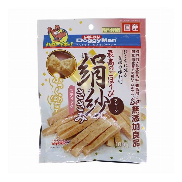 【12個セット】 ドギーマン 絹紗 スティック プレーン 100g x12【送料無料】