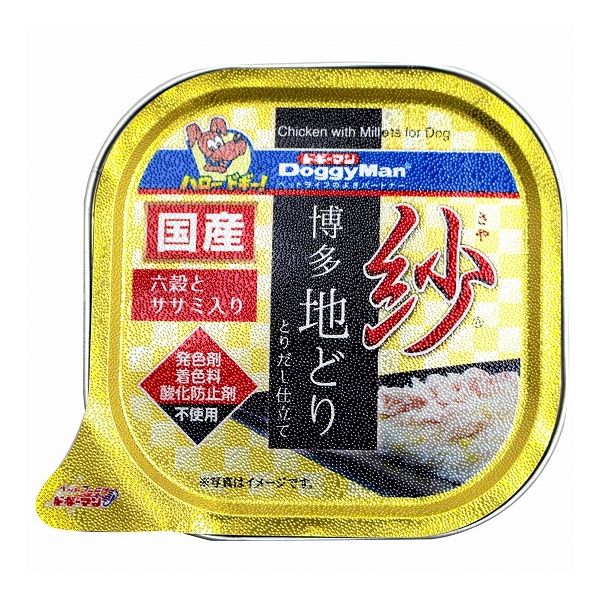 【取り寄せ品のご注意事項（ご注文前にご確認ください）】・本商品は原則注文後のキャンセルはお受けできません。・本商品と他商品で同梱注文をいただき、仮に他商品が完売等でご用意できない場合でも本商品は発送させていただきます。・本商品を複数（2点以上）注文いただき、完売等で注文数のご用意できない場合でもご用意できた数量は発送させていただきます。【商品説明】国産米とビタミン、ミネラル、食物繊維が豊富な5種の雑穀入り・旨み成分が豊富な「はかた地どり」を使用。・国産米とビタミン、ミネラル、食物繊維が豊富な5種類の雑穀入り(もちきび、もち粟、丸麦、ひえ、アマランサス)。・雑穀特有の香ばしい香りや甘みも魅力です。・鶏肉の旨みが濃厚な「とりだし仕立て」。・低脂肪高たん白のササミ入り。●原材料(成分)肉類(はかた地どり胸肉、鶏ササミ、チキンエキス等)、穀類(白米、もちきび、もち粟、丸麦、ひえ、アマランサス)、増粘多糖類、ミネラル類(カリウム)●賞味／使用期限(未開封)24ヶ月※仕入れ元の規定により半年以上期限の残った商品のみ出荷致します●保存方法別途パッケージに記載●原産国または製造地日本●メーカー名ドギーマンハヤシ 株式会社【送料について】北海道、沖縄、離島は送料を頂きます。