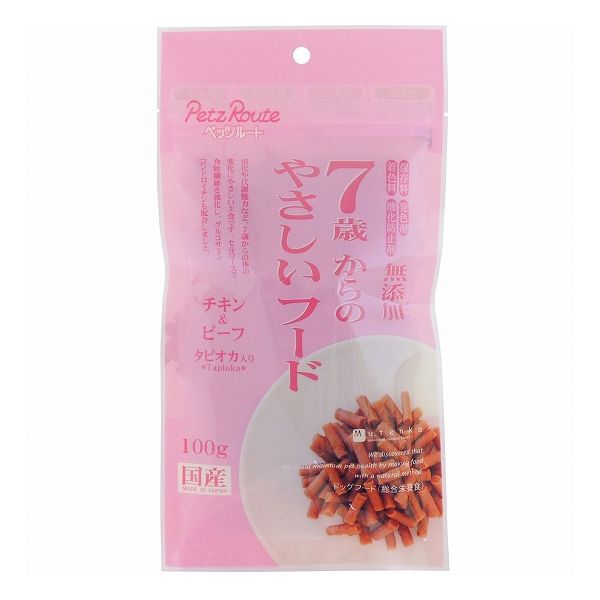 Old Dogs - 【6個セット】 ペッツルート 7歳からのやさしいフード チキン&ビーフ 100g x6【送料無料】