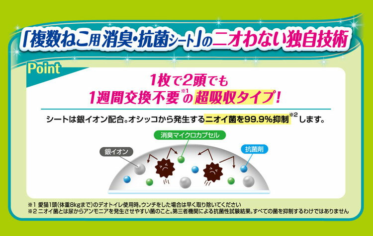 【4個セット】 ユニチャーム デオトイレ 複数ねこ用 消臭・抗菌シート 8枚 x4 デオトイレ用シート 猫用シート システムトイレ用 猫用トイレ 猫トイレシート【送料無料】 2