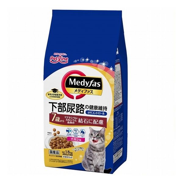 Other Wet Food - 【4個セット】 ペットライン メディファス 7歳から チキン味 1.5kg(250g×6)【送料無料】