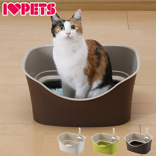 ボンビアルコン ラクラク猫トイレ Wブロック 猫用トイレ ネコトイレ 猫砂が飛び散りにくい 飛び散り防止 深型 小型 コンパクト ダブルブロック 猫 ねこ トイレ トイレ本体 猫砂【送料無料】のサムネイル