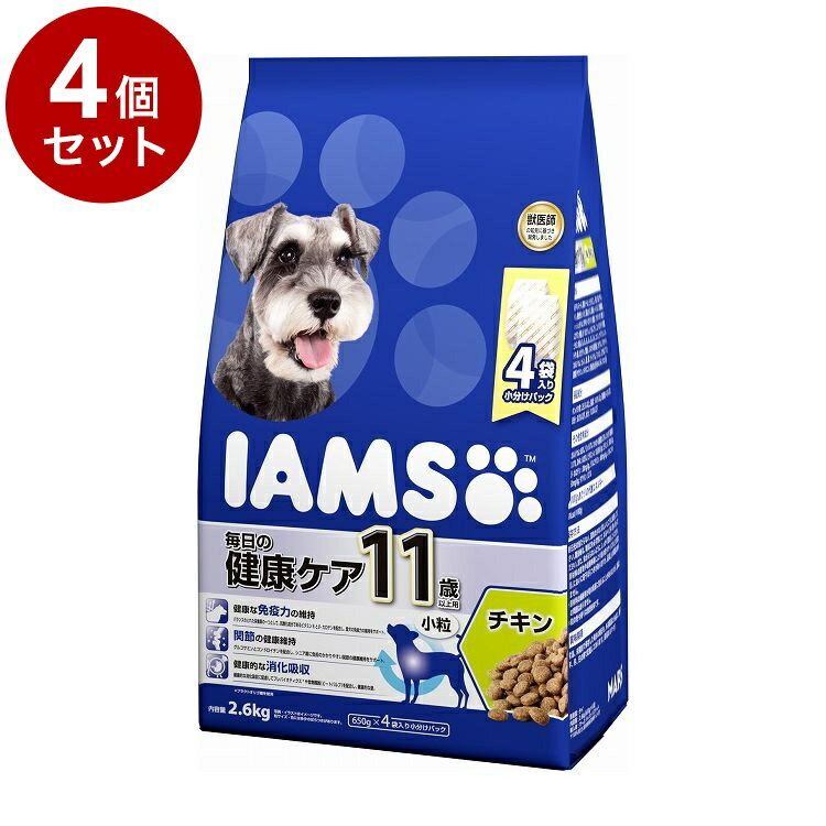 【4個セット】 アイムス 11歳以上用 毎日の健康ケア チキン 小粒 2.6kg【送料無料】