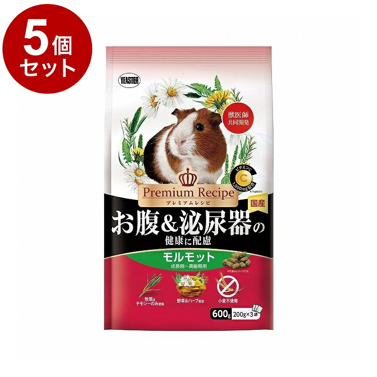 【5個セット】 イースター プレミアムレシピ モルモット お腹&泌尿器の健康に配慮 600g【送料無料】