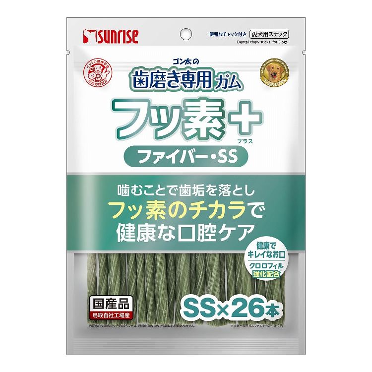 Flake Shape - マルカン サンライズ ゴン太の歯磨き専用ガム フッ素プラス ファイバーSSサイズ クロロフィル入り 26本