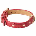 ペティオ 犬用首輪 Porta クラシックソフトレザーカラー 21mm レッド