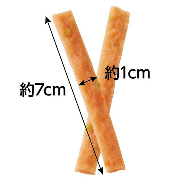 【4個セット】 ペティオ やわらかササミ&ささみ 無添加 ロングスティック 7歳 野菜...