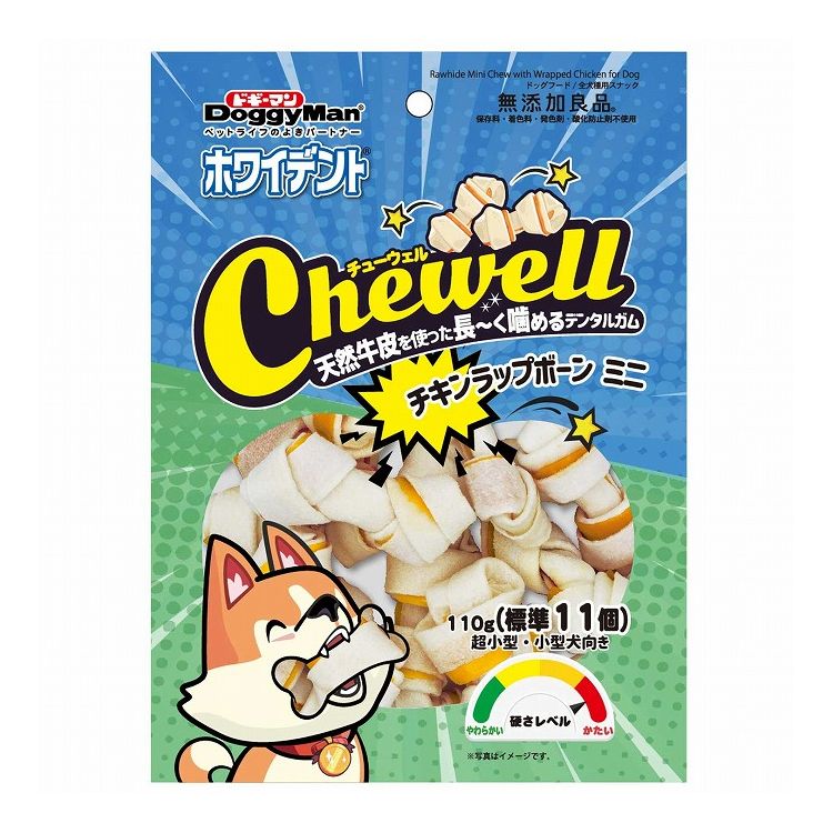【商品説明】・噛みたい気持ちを満たしてくれる！噛む力が強い・噛むことが大好きなコにぴったりのガムです。・骨型ガムの真ん中に、食べやすくシート状に加工したヘルシーな鶏むね肉を包み込みました。・内側に包み込んだ鶏むね肉の旨みが噛むたびにじんわり広がる。・噛むことで牛皮の繊維が歯に絡みつき歯垢を除去。くり返し噛むことで歯と歯ぐきの健康を維持します。・保存料・着色料・発色剤・酸化防止剤不使用。○原材料牛皮、鶏胸肉、グリセリン、ソルビトール○賞味/使用期限(未開封)18ヶ月※仕入れ元の規定により3ヶ月以上期限の残った商品のみ出荷致します○保管方法・お買い上げ後は直射日光、高温多湿の場所を避けて保存してください。・開封後は密閉の上冷蔵し、賞味期限に関わらず早めに与えて下さい。○原産国ベトナム○メーカー名ドギーマンハヤシ 株式会社○諸注意・ペットフードとしての用途をお守りください。・幼児や子供、ペットの触れない場所で保存してください。・パッケージ記載表示を参考に、ペットが食べ過ぎないようにしてください。・必ず様子を見ながら与えてください。・子供がペットに与える時は、安全のため大人が立ち会ってください。・ペットが興奮したりしないよう、落ち着いた環境で与えてください。・ペットの体調が悪くなったときには、獣医師に相談してください。※黒く見える粒は原料由来のものです。また、天然原料を使用しているため、色・形・ニオイ・硬さにバラつきがあります。いずれの場合も品質に問題ありません。【取り寄せ品のご注意事項（ご注文前にご確認ください）】・本商品は原則注文後のキャンセルはお受けできません。・本商品と他商品で同梱注文をいただき、仮に他商品が完売等でご用意できない場合でも本商品は発送させていただきます。・本商品を複数（2点以上）注文いただき、完売等で注文数のご用意できない場合でもご用意できた数量は発送させていただきます。【送料について】北海道、沖縄、離島は送料を頂きます。LINK単品3個セット6個セット12個セット