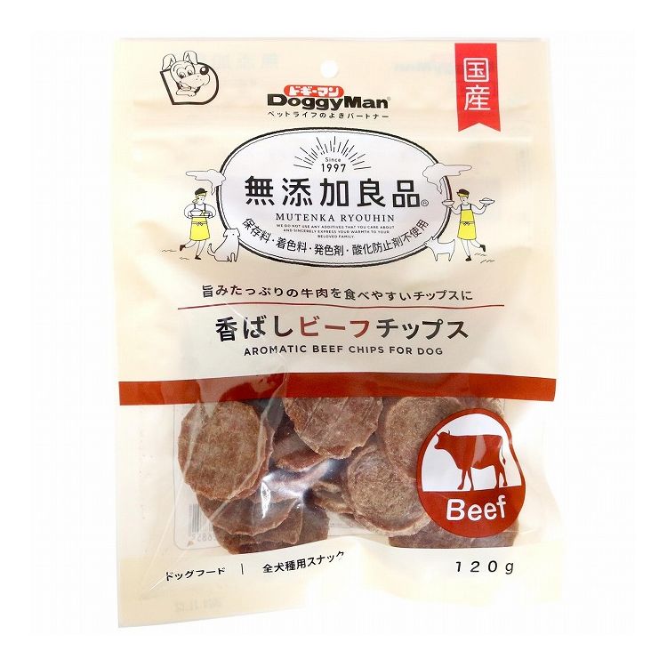 ドギーマン 無添加良品 香ばしビーフチップス 120g
