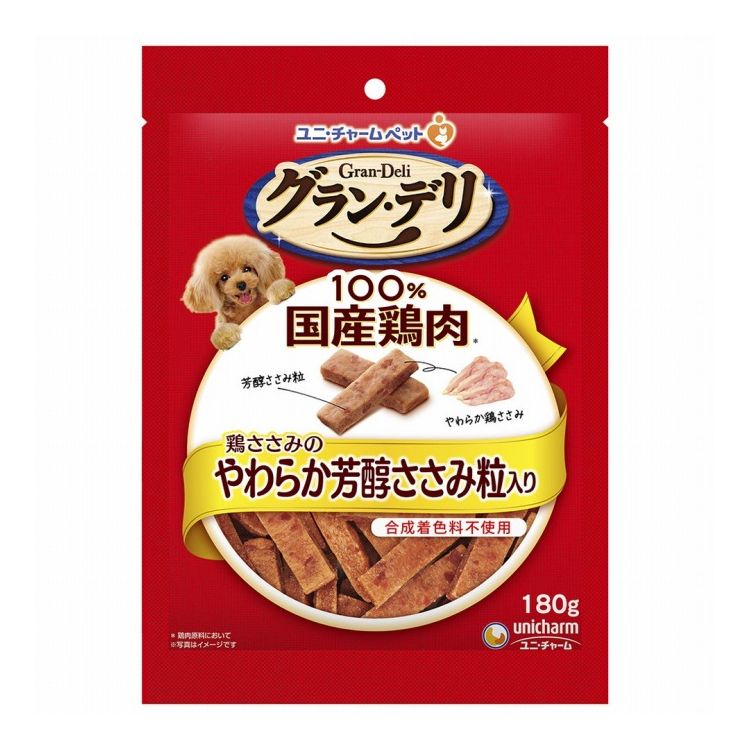 ユニチャーム グランデリ おやつ 鶏ささみのやわらか芳醇ささみ粒入り 180g