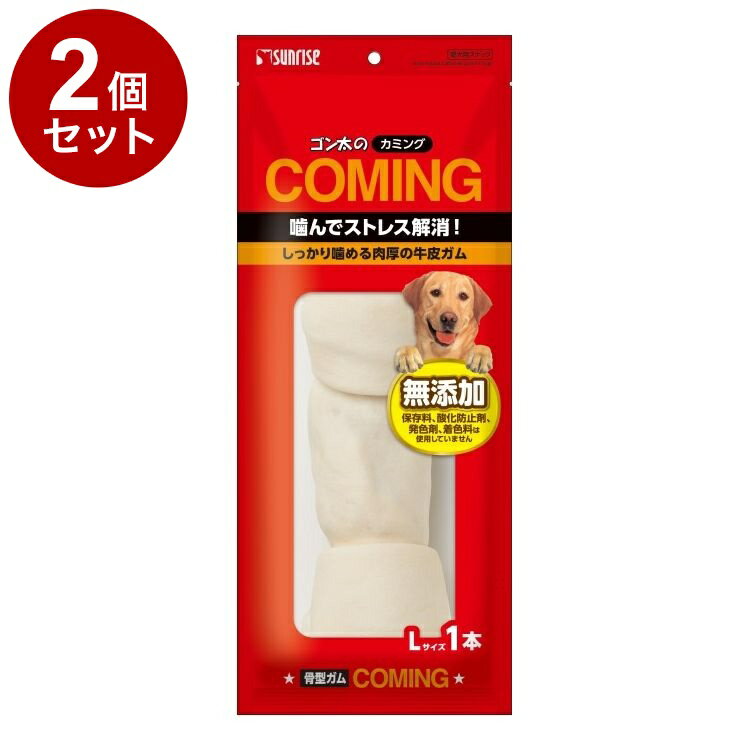Chewing Gums - 【2個セット】 マルカン サンライズ ゴン太のカミング 骨型ガム Lサイズ 1本【送料無料】