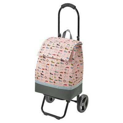 シャルミス ショッピングカート ネコ柄 ピンク ウノフク 15-5038-32 猫 ねこ ネコ 保冷 かわいい おしゃれ カート ショッピング(代引不可)【送料無料】